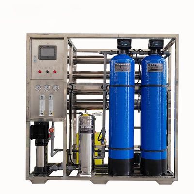 1TPH 2.1kW-380-415V 2xFRP Танки Соленая вода Водопровод с обратным осмосом