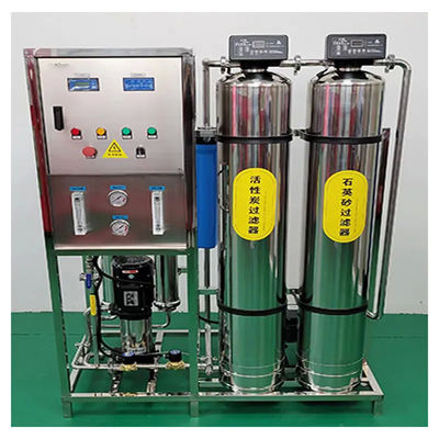 1TPH 2.1kW-380-415V 2xSS304 Танки Соленая вода Водопровод с обратным осмосом