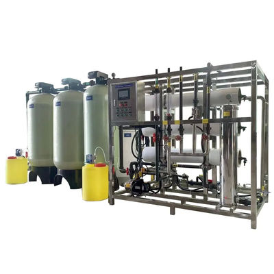 5TPH 7.4kW-380-415V 3xFRP Танки Соленая вода Водопровод с обратным осмосом