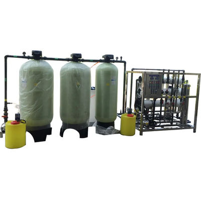 5TPH 7.4kW-380-415V 3xFRP Танки Соленая вода Водопровод с обратным осмосом