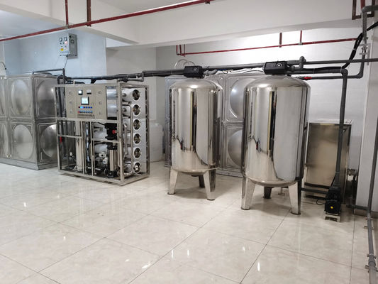 10TPH 19kW-380-415V 2xSS304 Танки Соленая вода Водопровод с обратным осмосом