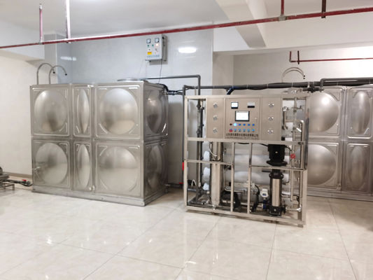 10TPH 19kW-380-415V 2xSS304 Танки Соленая вода Водопровод с обратным осмосом