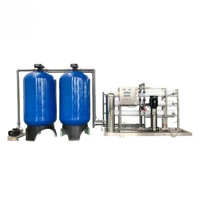 10TPH 19kW-380-415V 2xFRP Танки Соленая вода Водопровод с обратным осмосом
