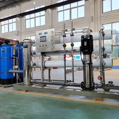 10TPH 19kW-380-415V 2xFRP Танки Соленая вода Водопровод с обратным осмосом