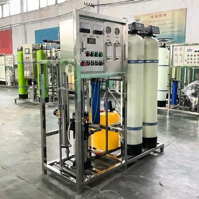 2 FRP резервуары Промышленная 500LPh RO мембранная система фильтрации воды