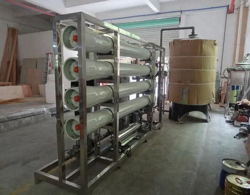 8TPH 14kW FRP Tanks RO Промышленная машина для очистки питьевой воды с индикаторами рабочего состояния
