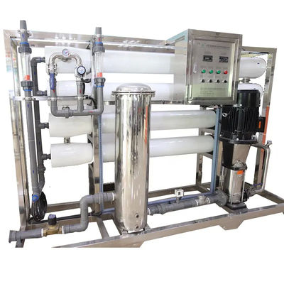 8TPH 14kW FRP Tanks RO Промышленная машина для очистки питьевой воды с индикаторами рабочего состояния