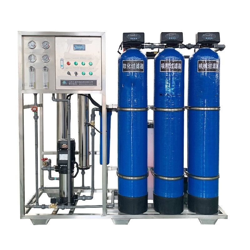 1.5TPH 3.0kW-380-415V 3xFRP Танки Соленая вода Водопровод с обратным осмосом