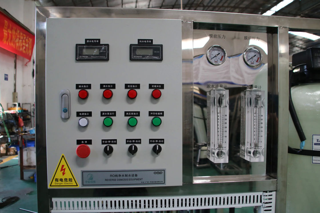 Про-FD40160 1TPH Система обратной осмозы соленой воды SS304 Скид-монт 2.1 кВт TDS < 2000ppm