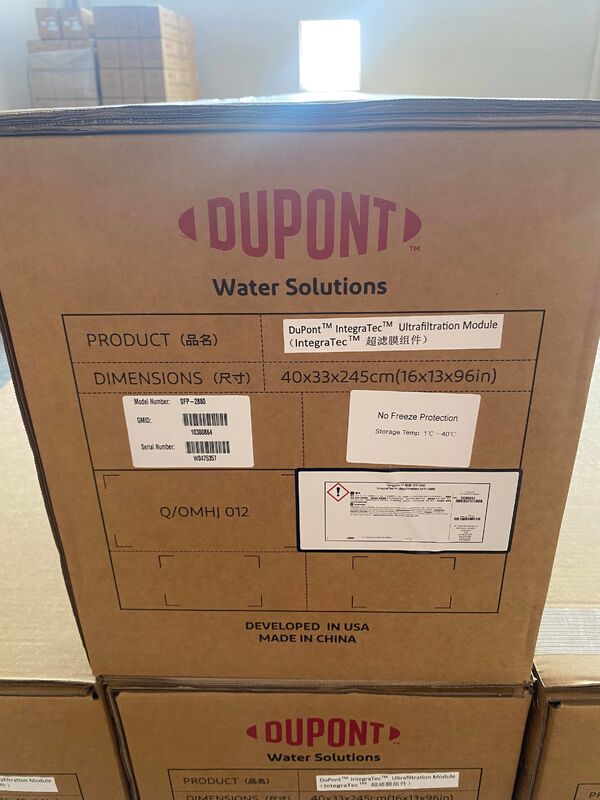 Dupont SFP-2880 PVDF Ultrafiltration Membrane Module with 77 m² Membrane Area and 0.03 μm Pore Size for Outside-In Filtration